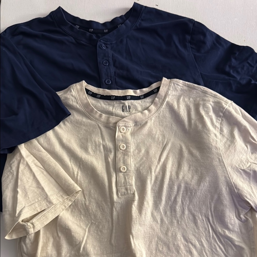 GAP Blue and Cream Short Sleeve Tees Casual Comfort
